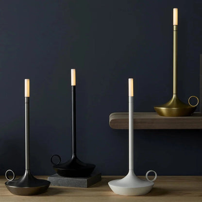 RoyaleGlow Wick LED Candle Light Table Lamp for Home Decor
