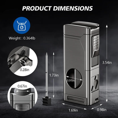 Royaleva Cigar Lighter And Cutter Combo Premium Set
