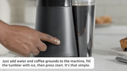 RoyaleGlow Ice Coffee Machine Maker with Reusable Filter