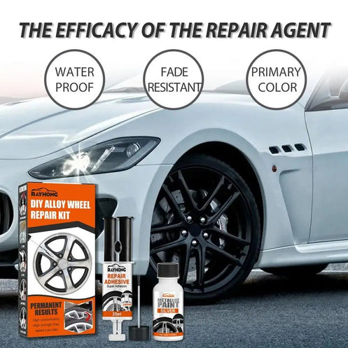 RoyaleGlow DIY Alloy Wheel Repair Kit - Rim Scrapes Scratches Remover