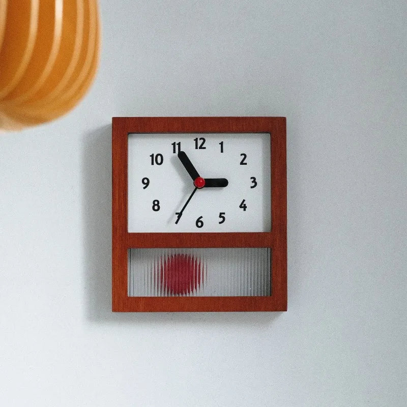 do-ma MCM Wooden Pendulum Table Wall Clock 2
