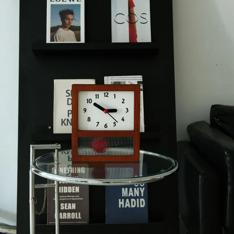 do-ma MCM Wooden Pendulum Table Wall Clock 4