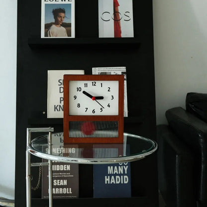 do-ma MCM Wooden Pendulum Table Wall Clock 4