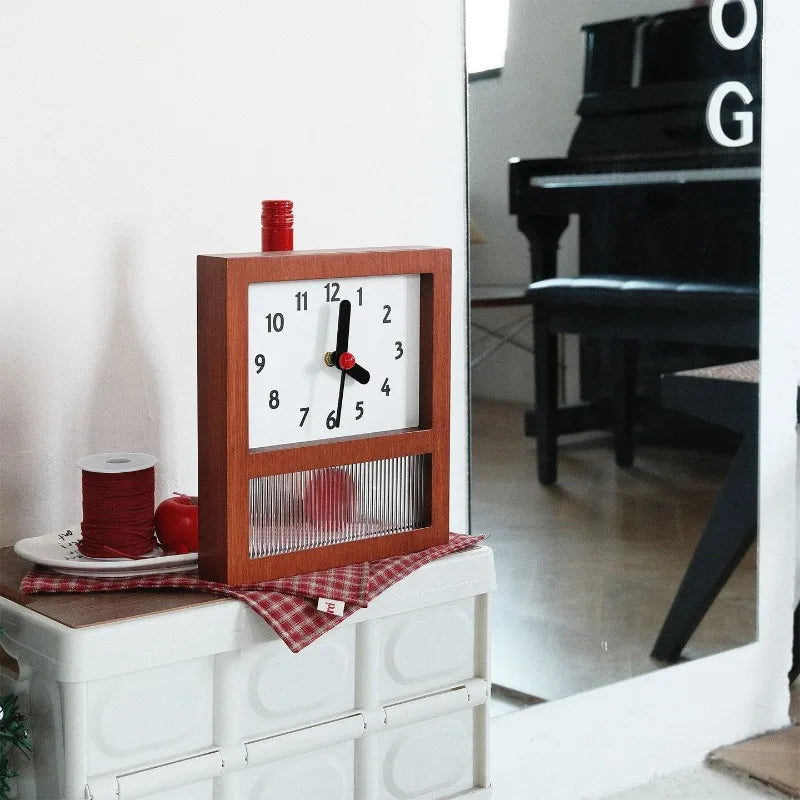 do-ma MCM Wooden Pendulum Table Wall Clock 5