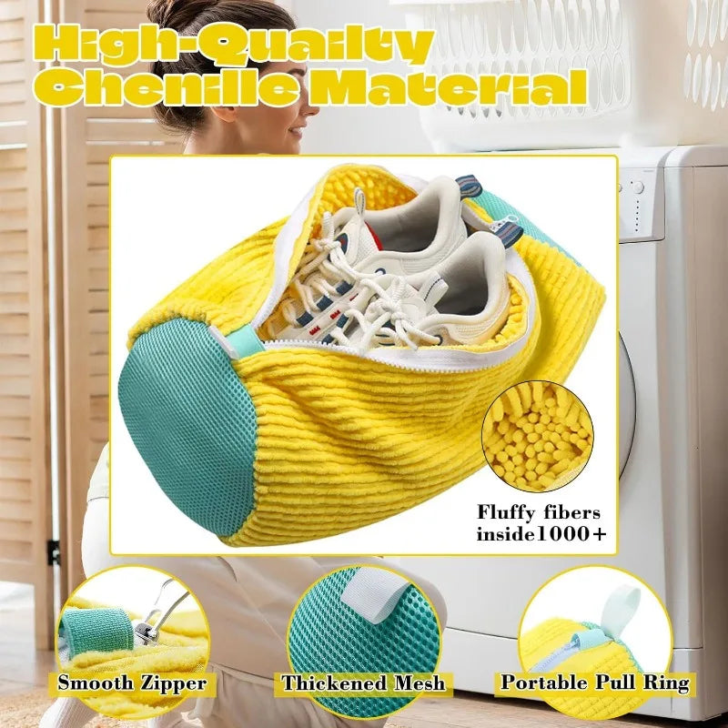 Royaleva 2Pcs Shoes Washing Bag for Laundry Bags
