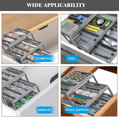 Luxora 3-Tier Drawer Organizer for Home and Office Storage