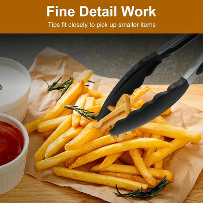 Royaleva Silicone Kitchen Tongs (3-Piece Set) - Heat-Resistant and Durable