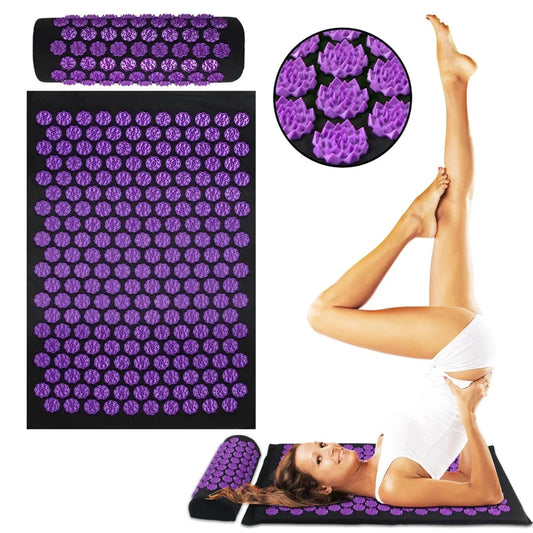 Royaleva Acupressure Yoga Mat with Supportive Pillow