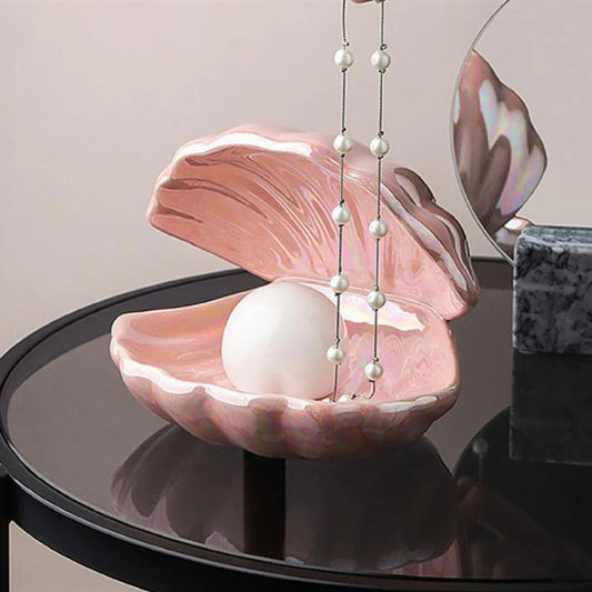 RoyaleGlow Ceramic Shell LED Night Light for Cozy Spaces
