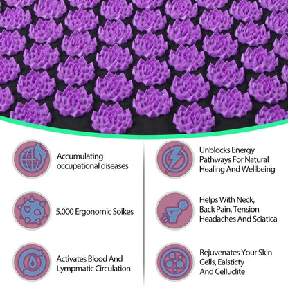 Royaleva Acupressure Yoga Mat with Supportive Pillow
