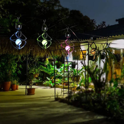 Luxora Solar Wind Chime Spinner LED Lamp for Outdoors