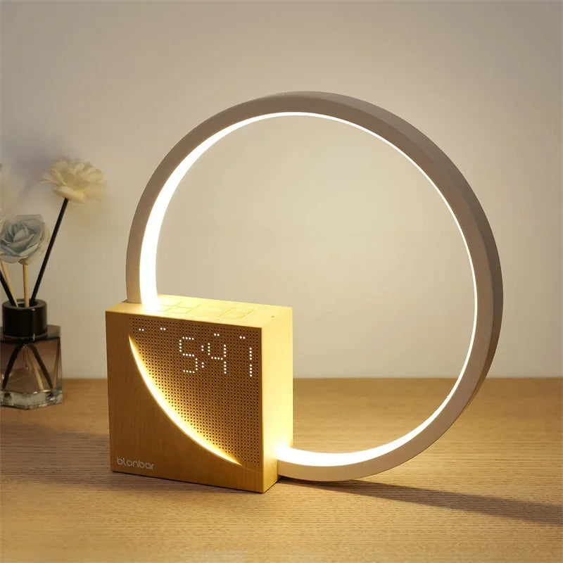 Luxora Touch Bedside Table Lamp with Natural Sounds and Alarm Clock