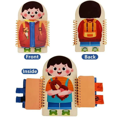 Luxora Montessori Busy Book | Early Education Life Skills Toy