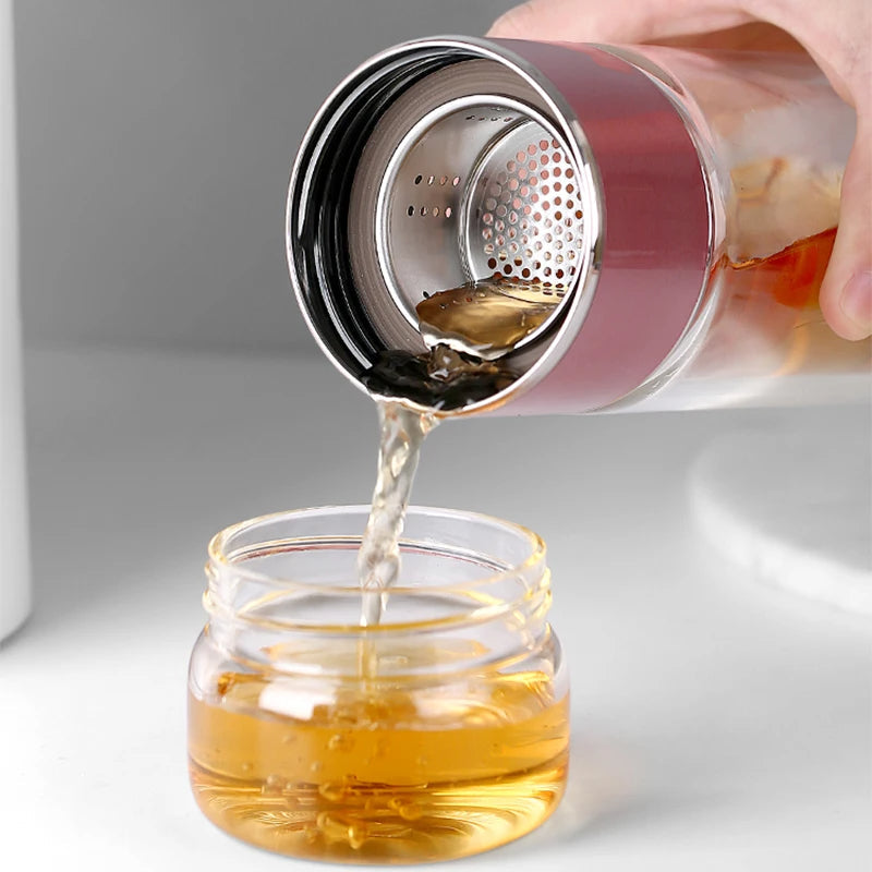 Royaleva 430ml Borosilicate Glass Double Layer Tea Infuser