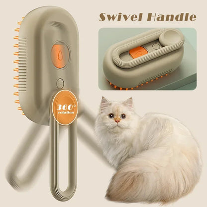 Luxora 3-in-1 Pet Steam Grooming Brush for Cats and Dogs