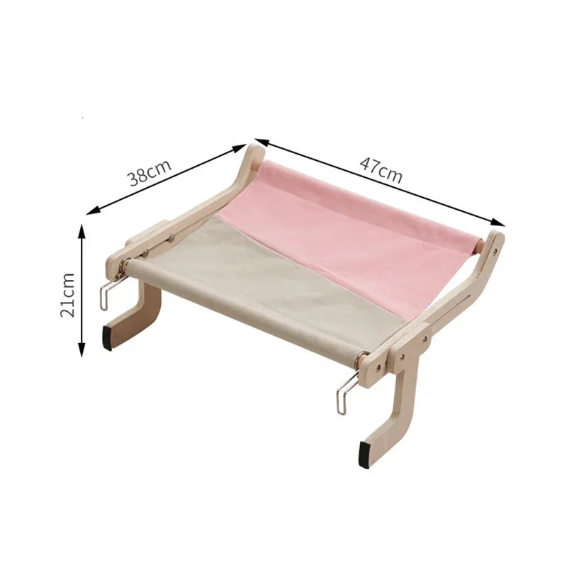Royaleva Wooden Cat Hammock Bed - Stylish Elevated Lounger