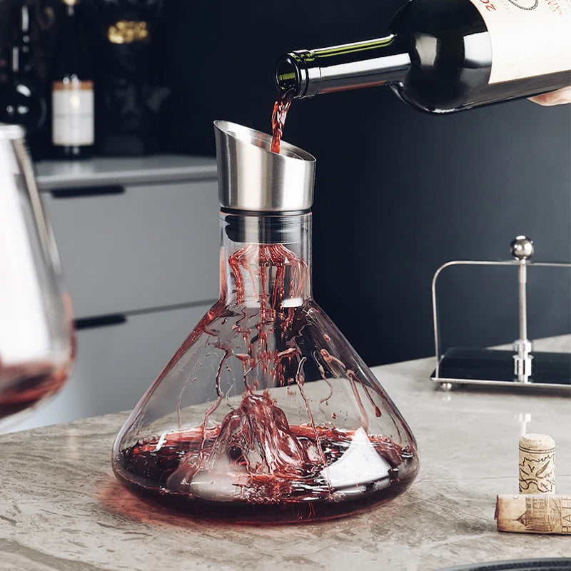 Luxora 1500ml Wine Decanter with Aerator for Flavor Enhancement
