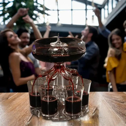 Royaleva 6 Shot Glass Drink Dispenser for Parties