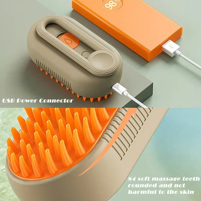 Luxora 3-in-1 Pet Steam Grooming Brush for Cats and Dogs
