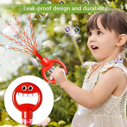 Royaleva 32 Hole Smiling Face Bubble Wand Random Color