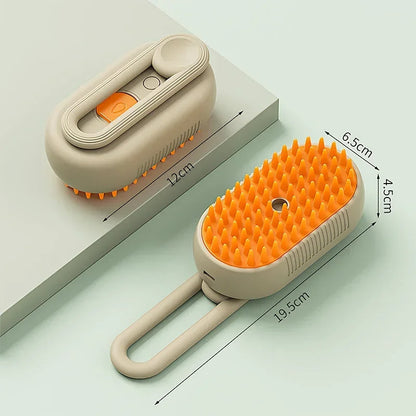 Luxora 3-in-1 Pet Steam Grooming Brush for Cats and Dogs