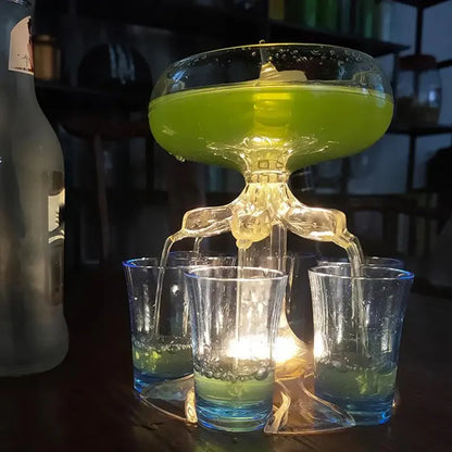 Royaleva 6 Shot Glass Drink Dispenser for Parties