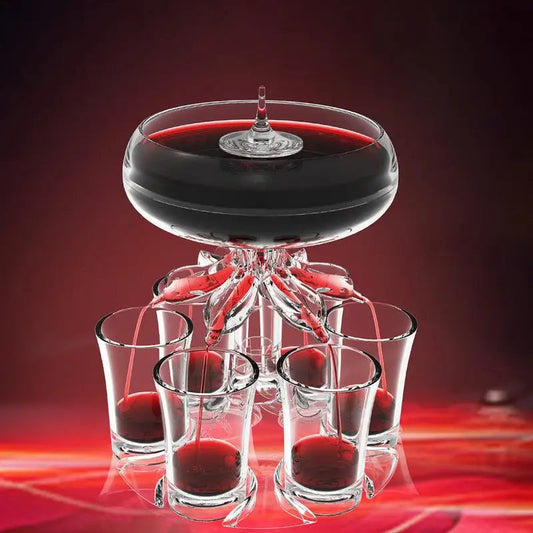 Royaleva 6 Shot Glass Drink Dispenser for Parties