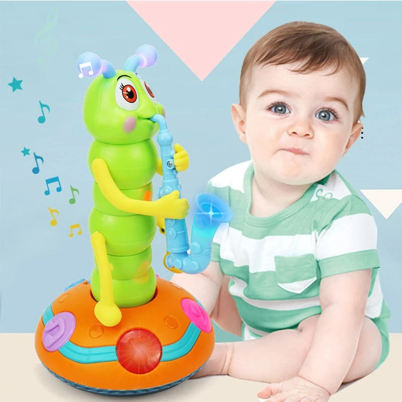 RoyaleGlow Musical Dancing Saxophone Caterpillar Toy