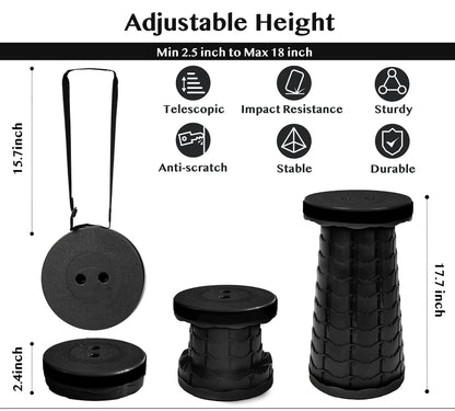 Royaleva Collapsible Folding Telescopic Stool Portable Seat