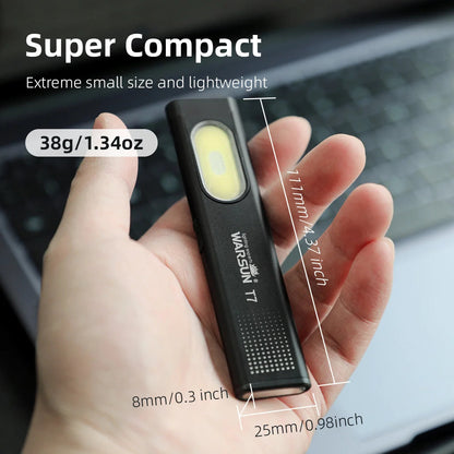 RoyaleGlow LED Keychain Flashlight with Magnet - 650 Lumens