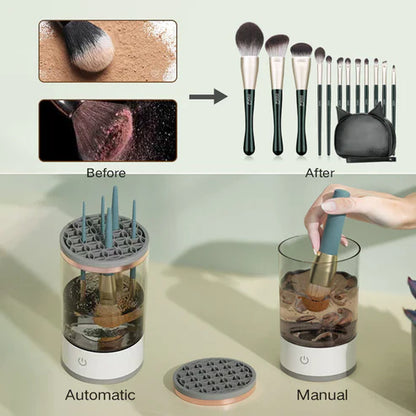 Royaleva 3-in-1 Cosmetic Brush Cleaner Machine - Electric Makeup Brush Cleaner Device