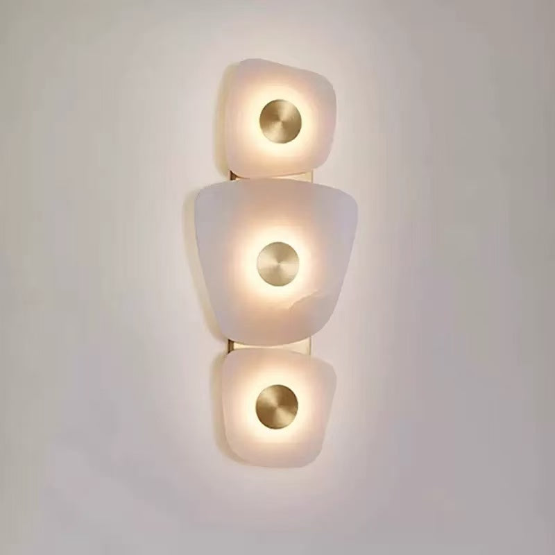 LuxRoyale Irregular Onyx Wall Sconce - Modern Stone LED Wall Light