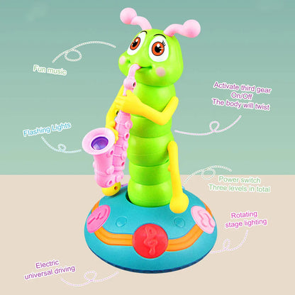 RoyaleGlow Musical Dancing Saxophone Caterpillar Toy