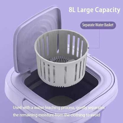 Royaleva Foldable Portable Washing Machine with Spin Dryer Mini Clothes Washer