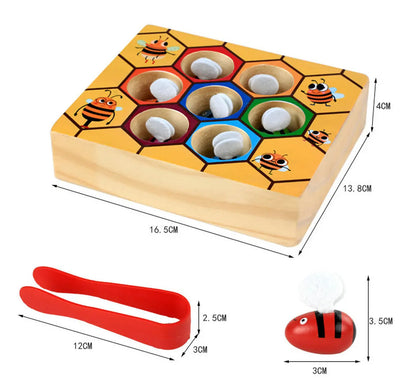RoyaleGlow Wooden Beehive Montessori Game for Kids