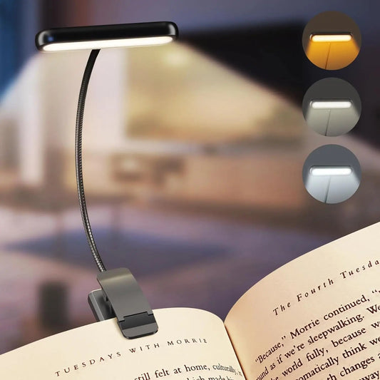 Luxora LED Book Light with Flexible Gooseneck and USB Rechargeable