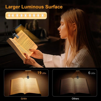 Luxora LED Book Light with Flexible Gooseneck and USB Rechargeable