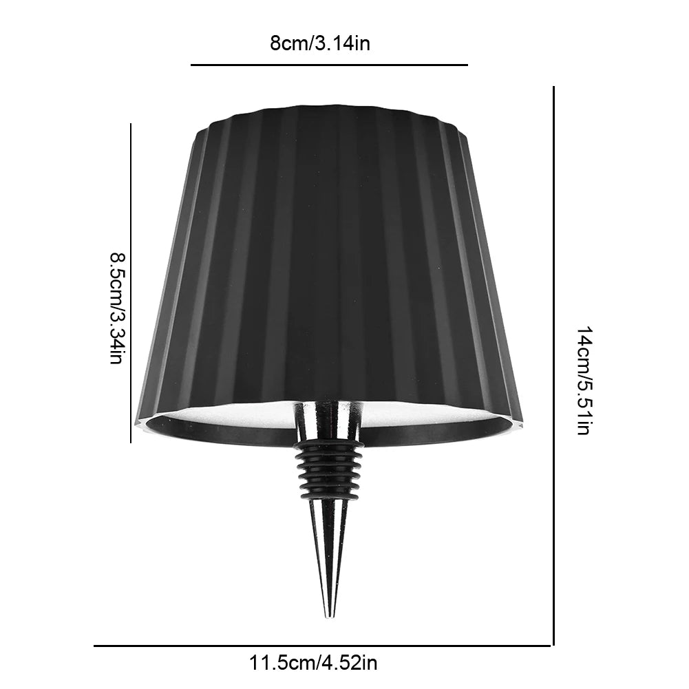 Luxora Modern Wine Bottle Table Lamp - Cordless & Dimmable