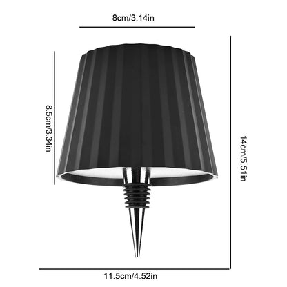 Luxora Modern Wine Bottle Table Lamp - Cordless & Dimmable