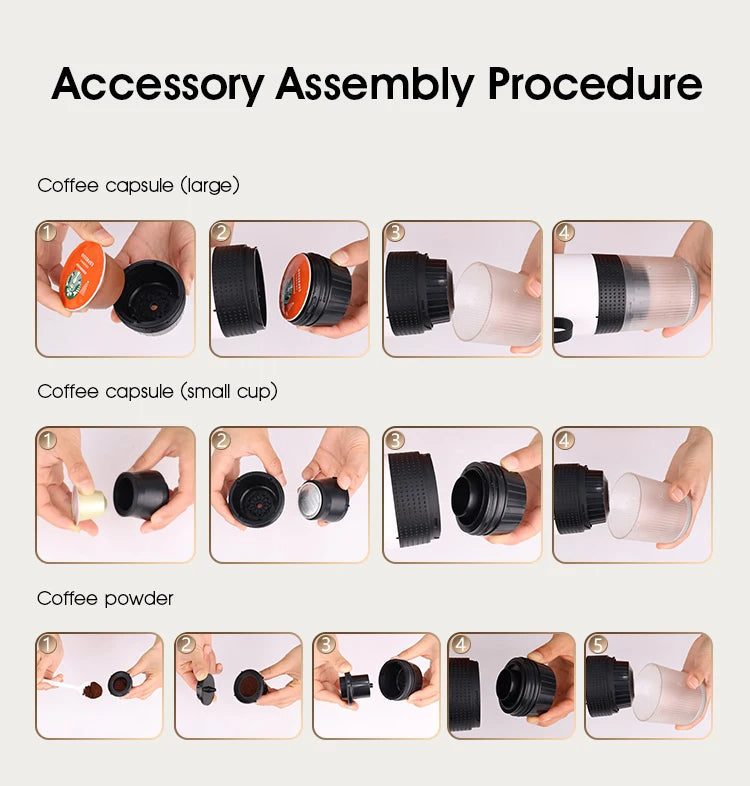 Royaleva Portable Coffee Maker Espresso Machine On-The-Go