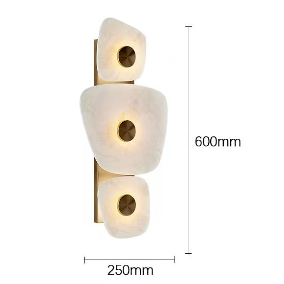LuxRoyale Irregular Onyx Wall Sconce - Modern Stone LED Wall Light