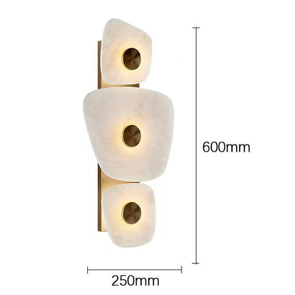 LuxRoyale Irregular Onyx Wall Sconce - Modern Stone LED Wall Light