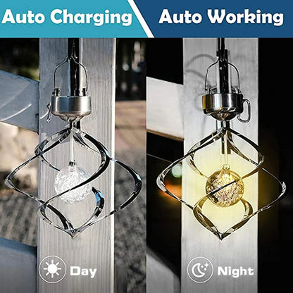 Luxora Solar Wind Chime Spinner LED Lamp for Outdoors