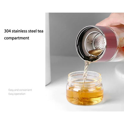 Royaleva 430ml Borosilicate Glass Double Layer Tea Infuser