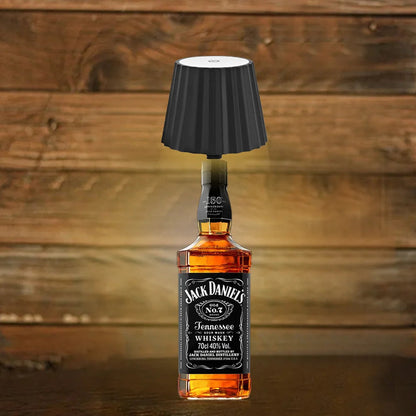 Luxora Modern Wine Bottle Table Lamp - Cordless & Dimmable