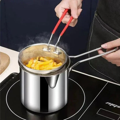 Royaleva 1200ML Deep Fryer Pot with Strainer for Home Use