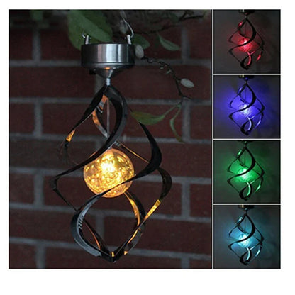 Luxora Solar Wind Chime Spinner LED Lamp for Outdoors