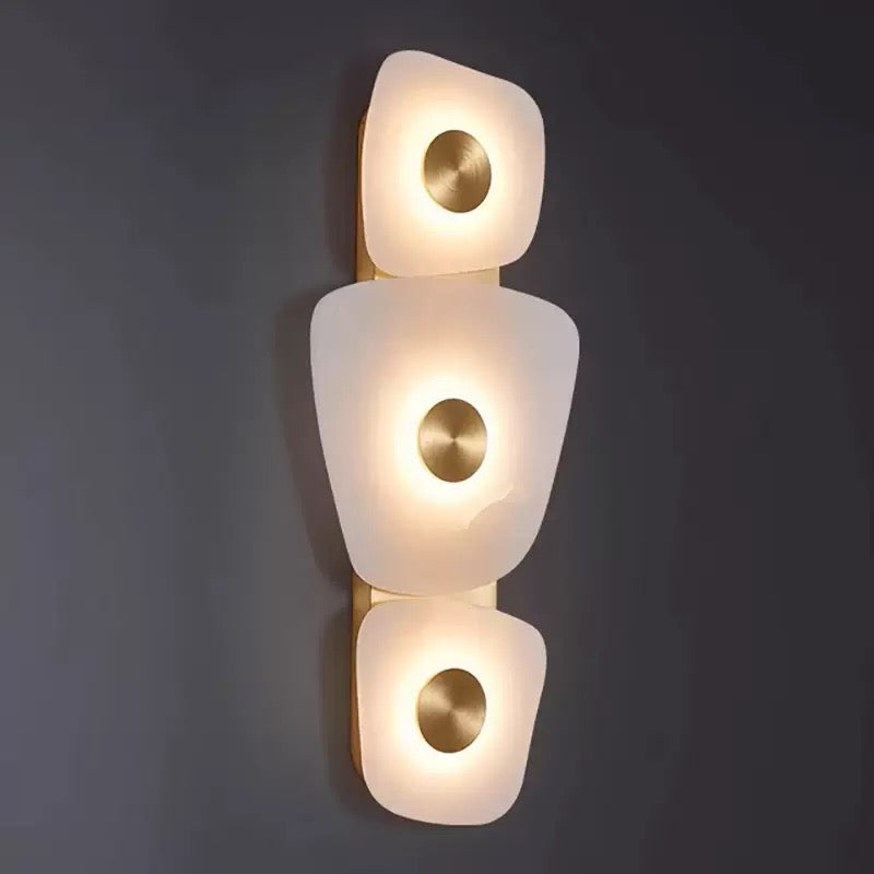 LuxRoyale Irregular Onyx Wall Sconce - Modern Stone LED Wall Light