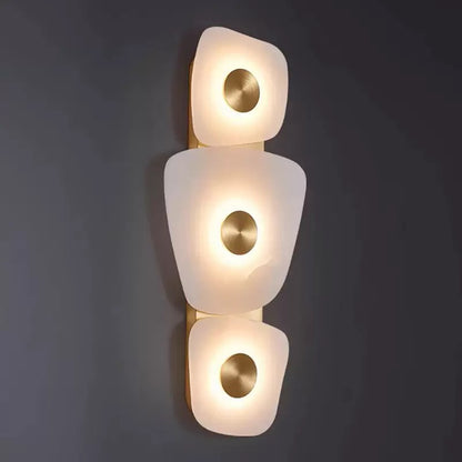LuxRoyale Irregular Onyx Wall Sconce - Modern Stone LED Wall Light