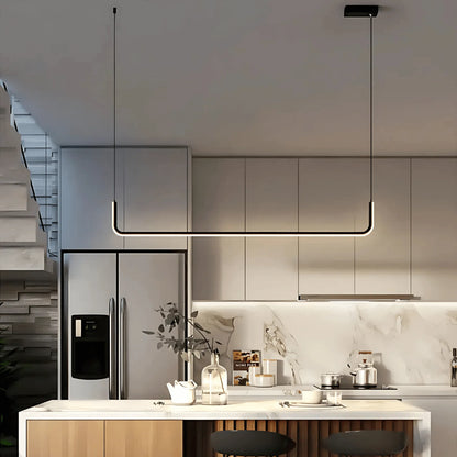 Royelux Modern Linear LED Pendant Light For Kitchen Island And Dining Room